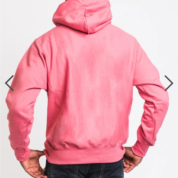 CHAMPION REVERSE WEAVE PULLOVER HOODIE PINK size SMALL - Picture 2 of 3